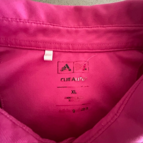 Men's XL Climacool Adidas Pink Golf Polo EUC - Picture 3 of 5